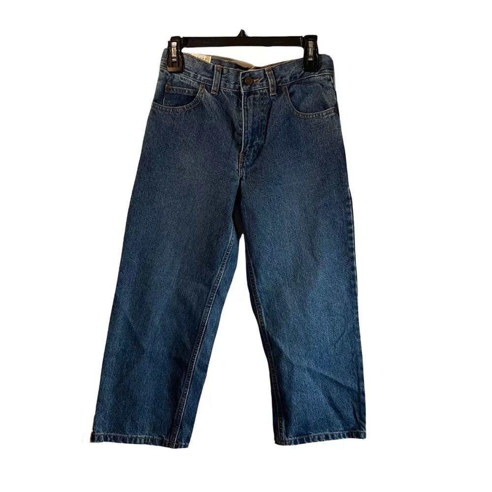 NWT Arizona Jean Company Boys 10 Husky Adjustable Waistband Denim Blue Jeans